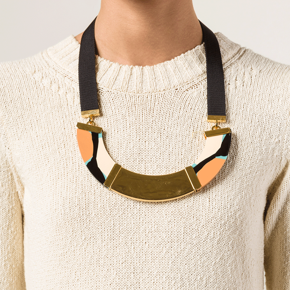 MARNI-Resin Necklace-LIMESTON