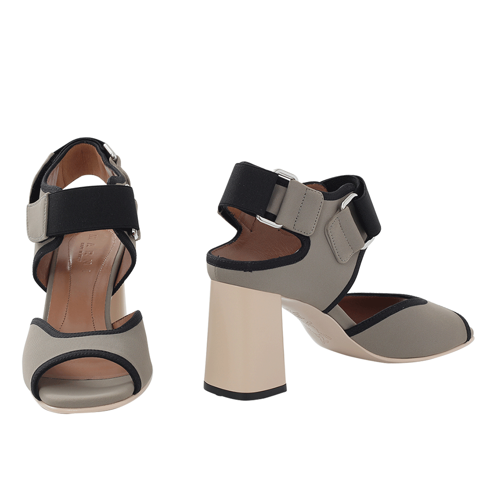 MARNI-Velcro Peep-Toe Sandal-
