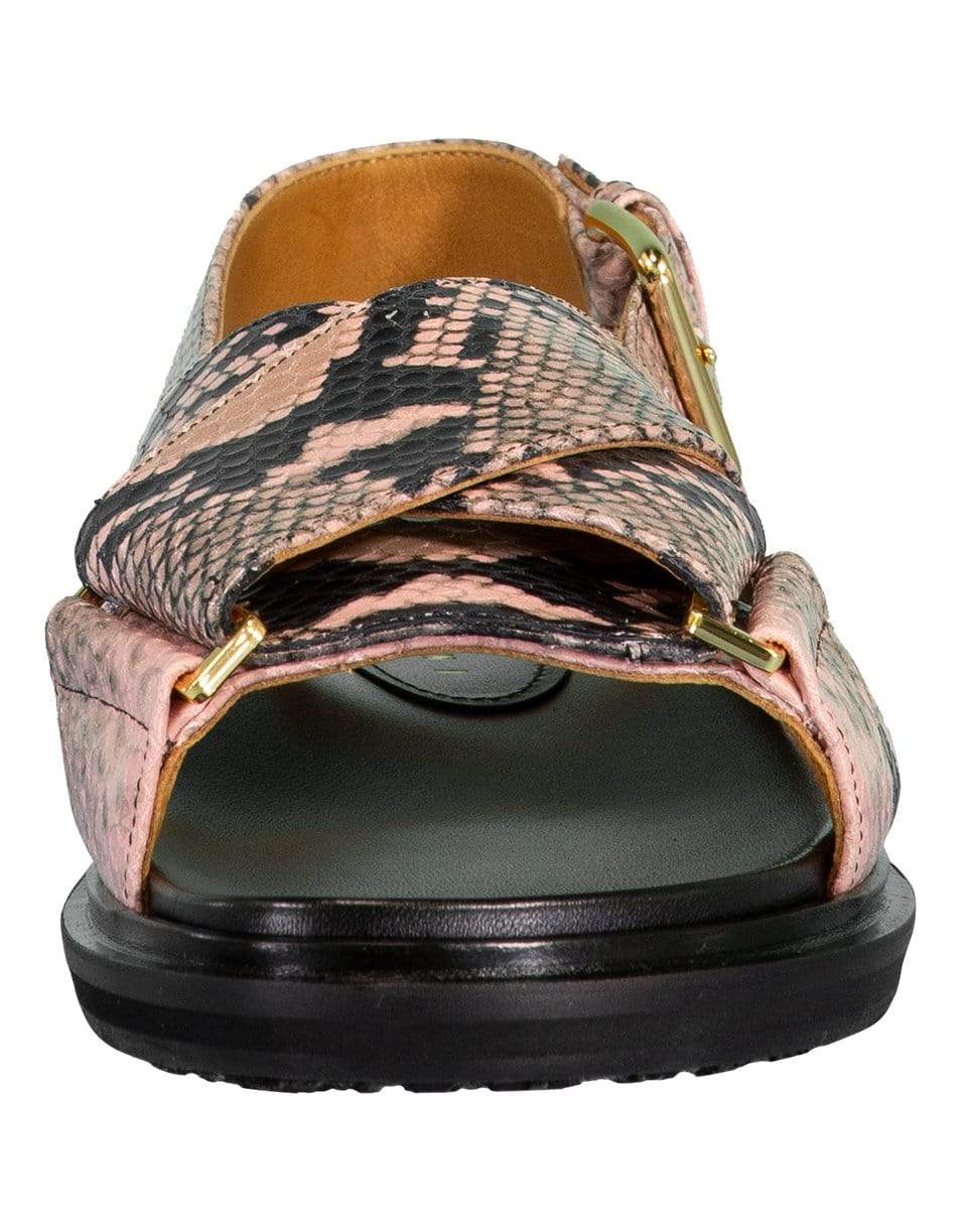 MARNI-Python Fussbett Flat Sandal-