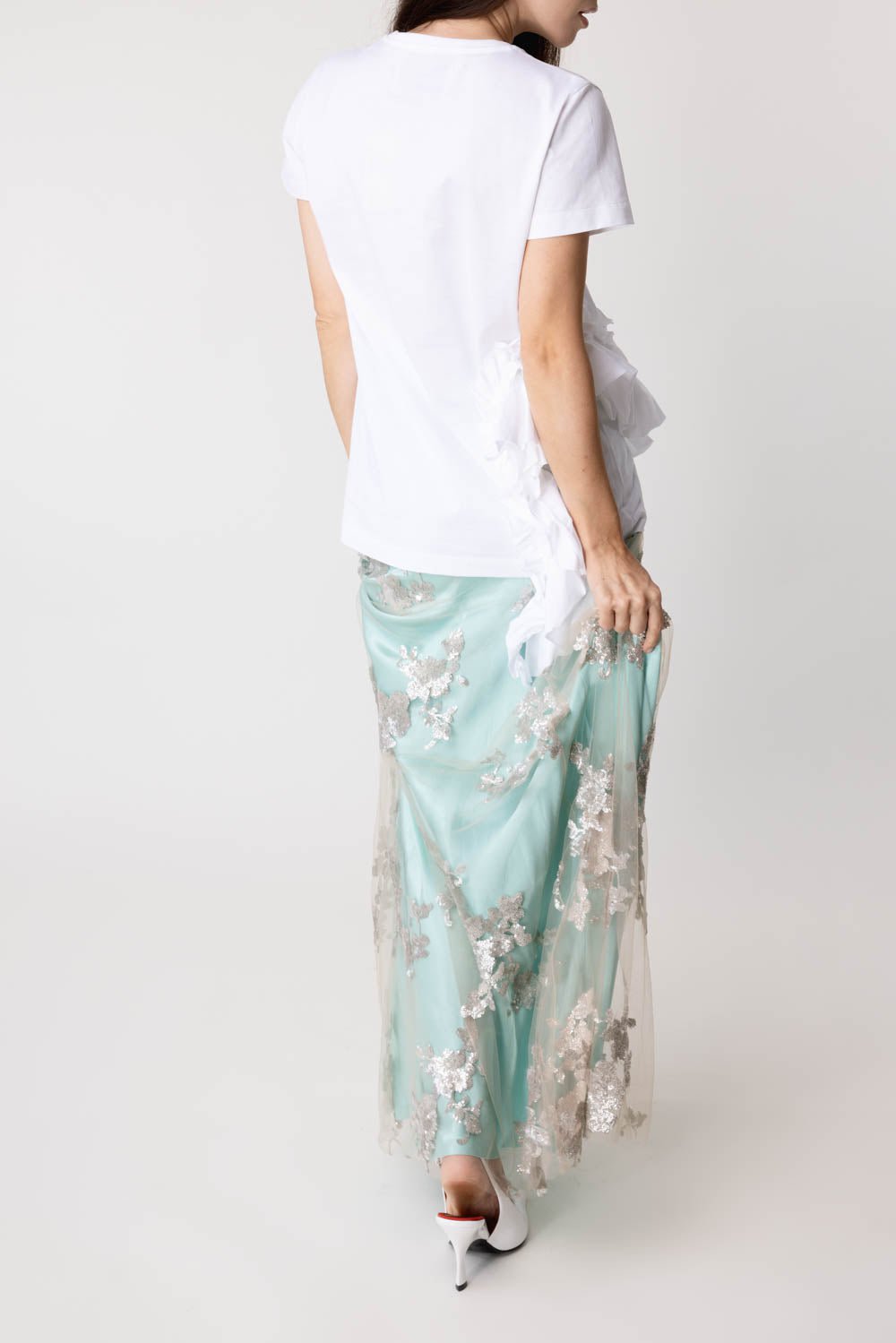 MARQUES ALMEIDA-Embellished Long Skirt-