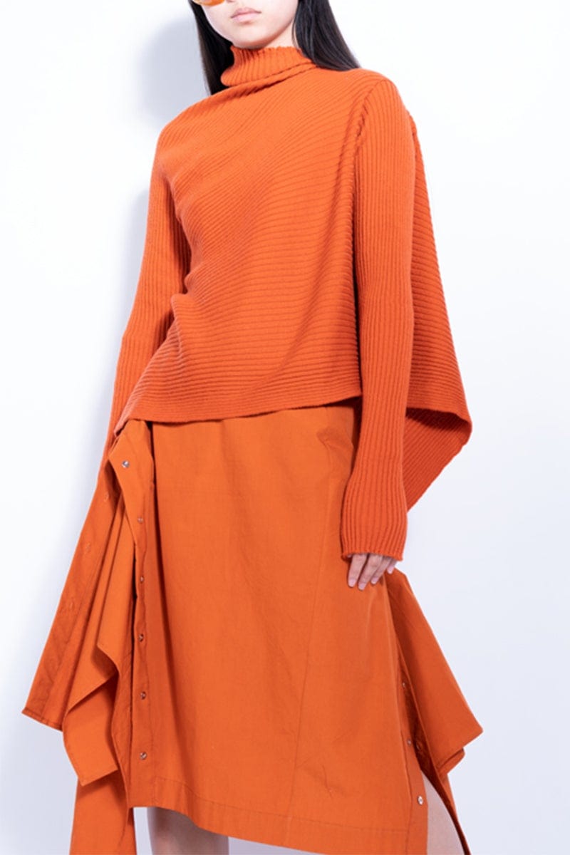 MARQUES ALMEIDA-Draped Jumper - Orange-