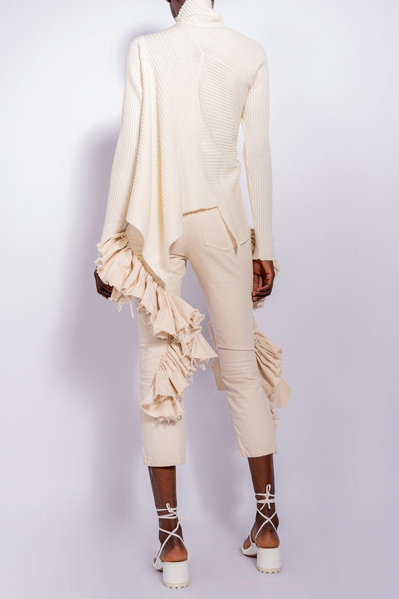 MARQUES ALMEIDA-Draped Jumper - White-