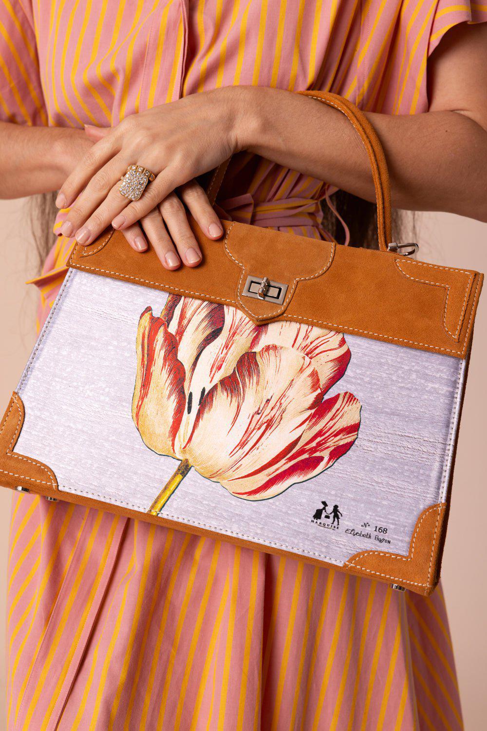 MARQUISE PARIS-Tulipe Top Handle Bag-GOLD