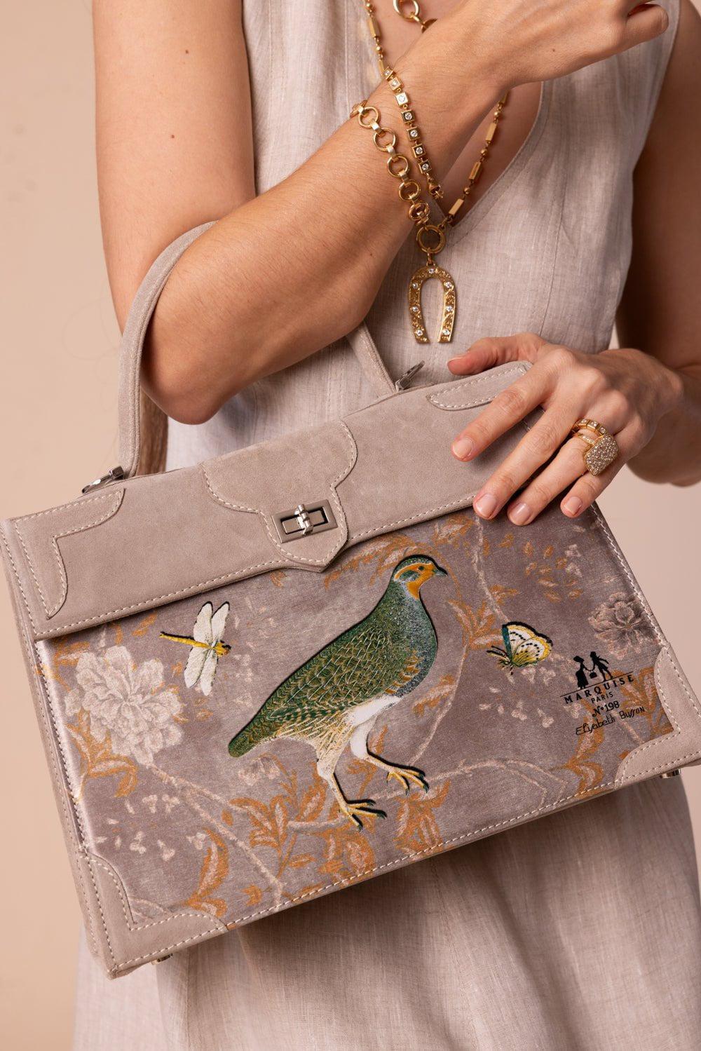MARQUISE PARIS-Le Perdreau Top Handle Bag-PEARL