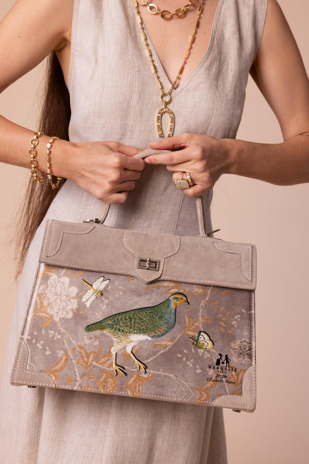 MARQUISE PARIS-Le Perdreau Top Handle Bag-PEARL