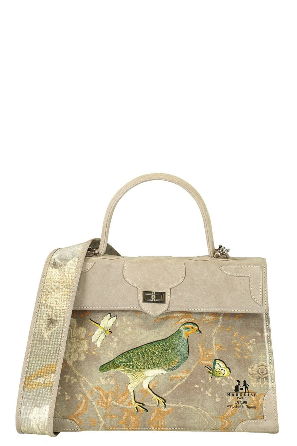 MARQUISE PARIS-Le Perdreau Top Handle Bag-PEARL