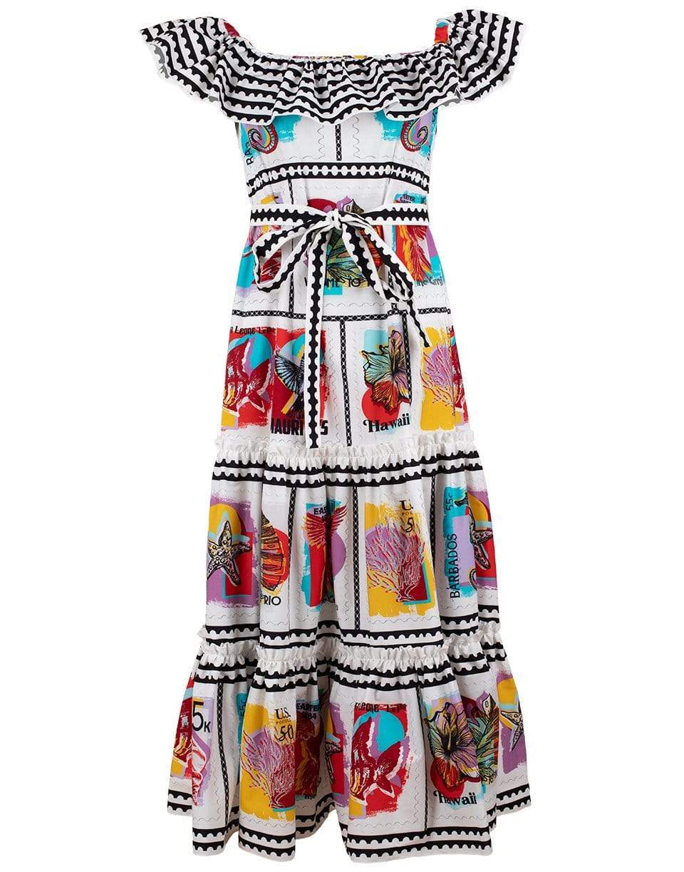 MARY KATRANTZOU-Animal Stamps Cannes Dress-