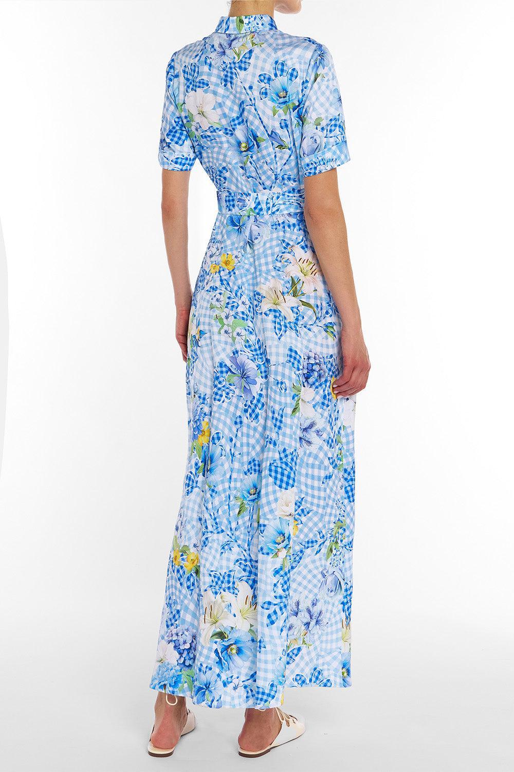 Como Maxi Dress - Fleur Blueberry-BLUE-4-CLOTHINGDRESSCASUAL-MARY KATRANTZOU