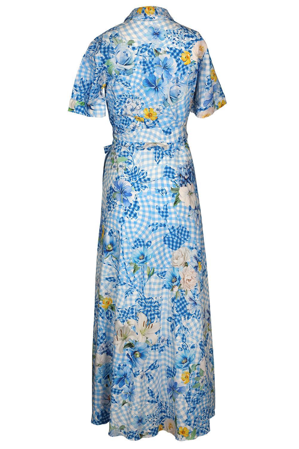 Como Maxi Dress - Fleur Blueberry-BLUE-4-CLOTHINGDRESSCASUAL-MARY KATRANTZOU