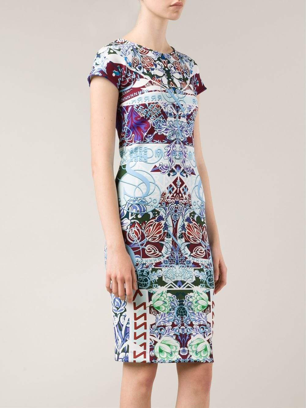 MARY KATRANTZOU-Calligraphy Lake Scuba Dress-