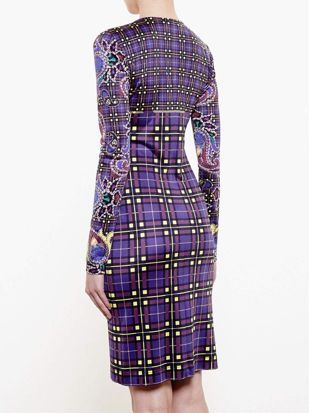 MARY KATRANTZOU-Plaid Jersey Dress-