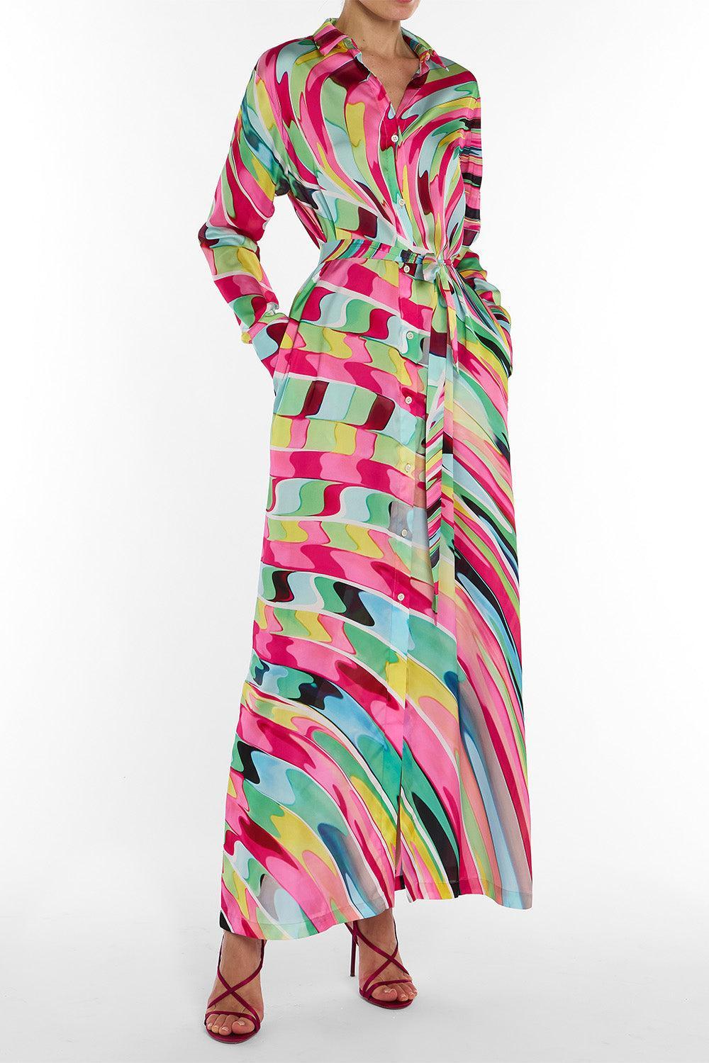 Torino Dress - Retchello Rainbow-GEOMETRC-2-CLOTHINGDRESSCASUAL-MARY KATRANTZOU