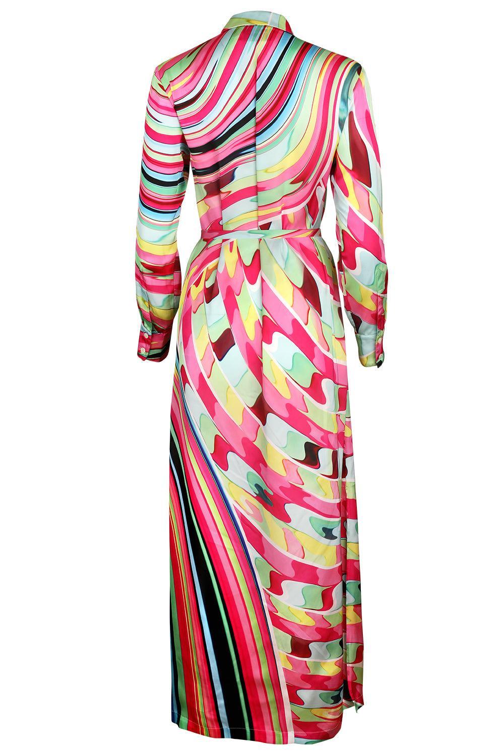 Torino Dress - Retchello Rainbow-GEOMETRC-2-CLOTHINGDRESSCASUAL-MARY KATRANTZOU