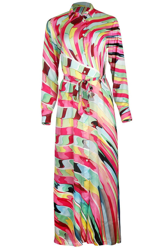 Torino Dress - Retchello Rainbow-GEOMETRC-2-CLOTHINGDRESSCASUAL-MARY KATRANTZOU
