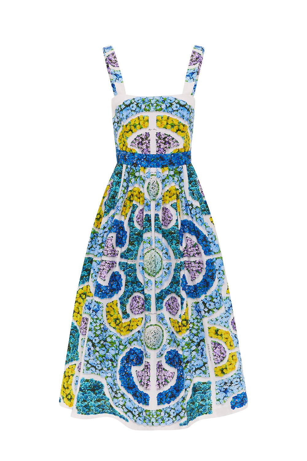MARY KATRANTZOU-Iris Dress - Blue Topiary-