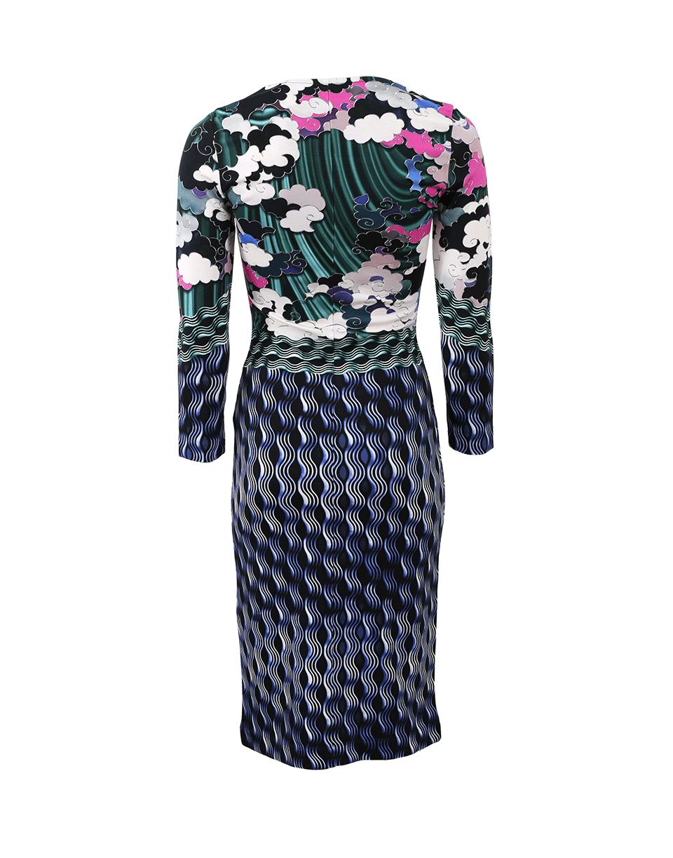MARY KATRANTZOU-Cloud Print Jersey Dress-