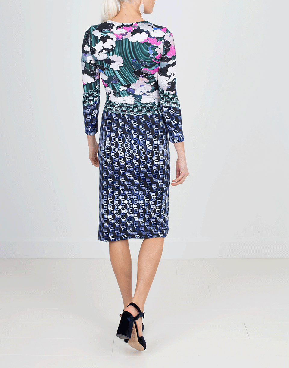 MARY KATRANTZOU-Cloud Print Jersey Dress-