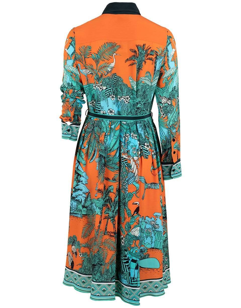 MARY KATRANTZOU-Jungle Orange Vera Dress-
