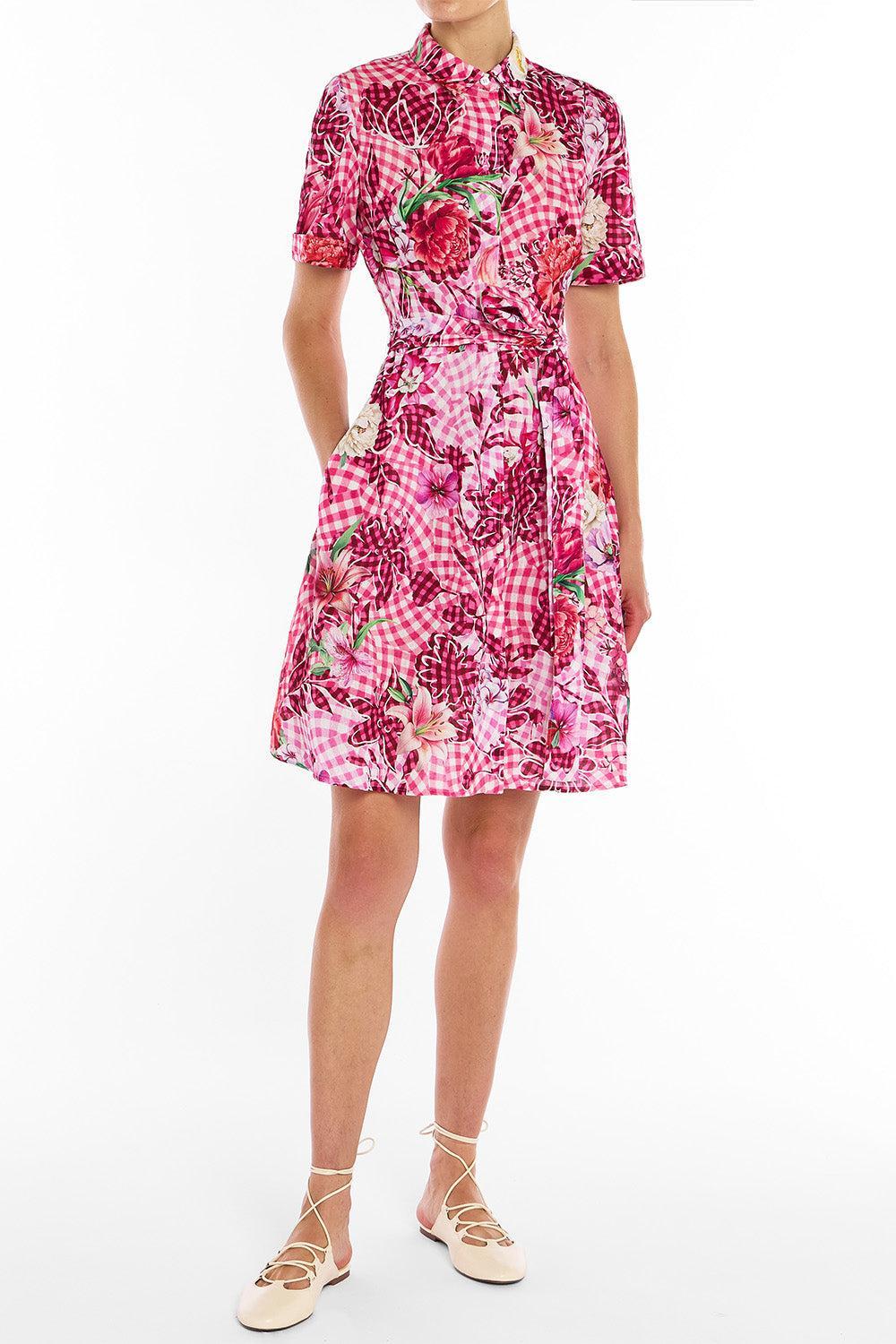 Chima Mini Dress-PINK-2-CLOTHINGDRESSCASUAL-MARY KATRANTZOU