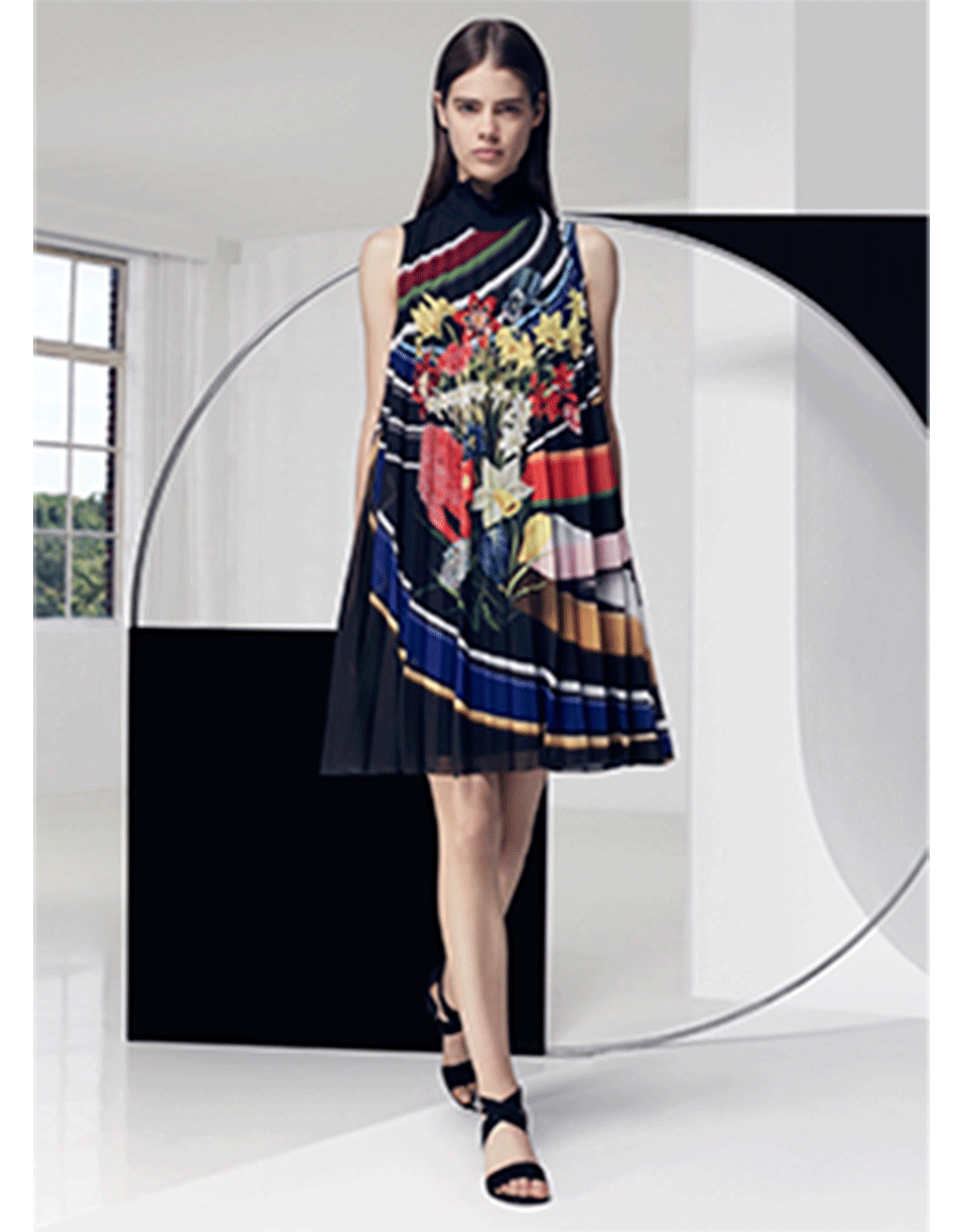 MARY KATRANTZOU-Bouquet Heidi Dress-STRIPE
