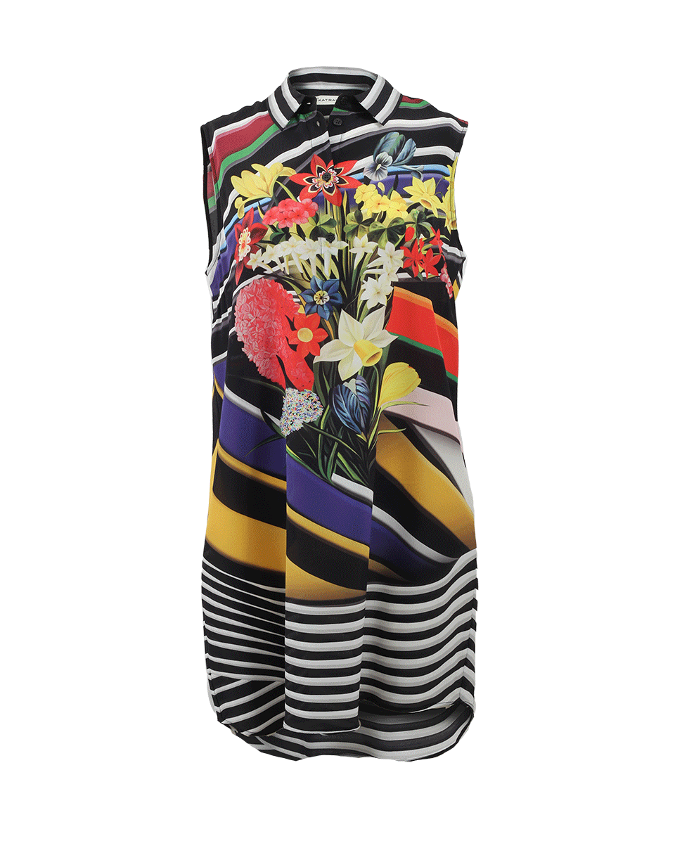 MARY KATRANTZOU-Longi Stripe Shirt Dress-