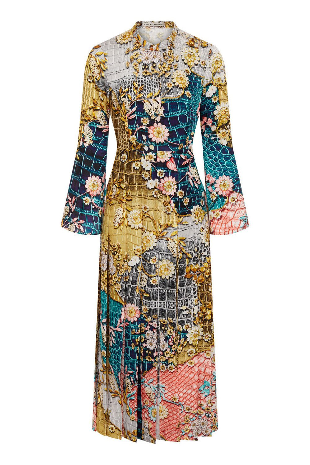 MARY KATRANTZOU-Desmine Dress - Metallum Patchwork-