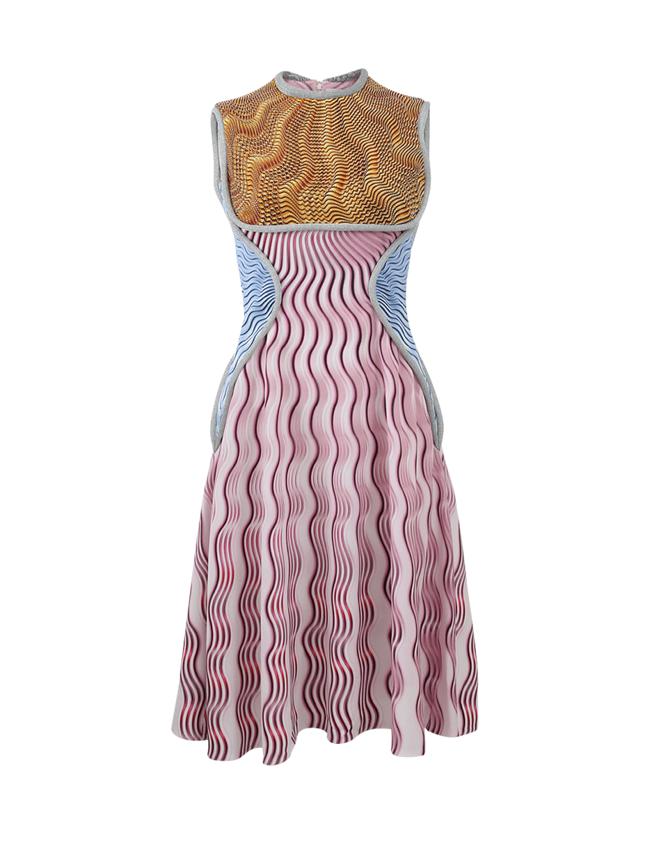 MARY KATRANTZOU-Balas Wave Print Dress-