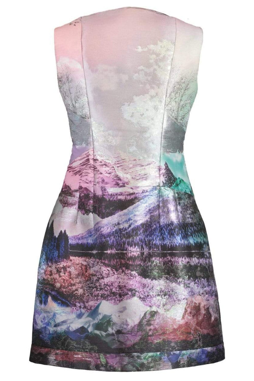 MARY KATRANTZOU-Sleeveless Kardia Tree Print Dress-MULTI