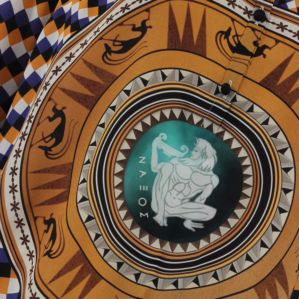 MARY KATRANTZOU-Hellas Collared Dress-MAIASHIE