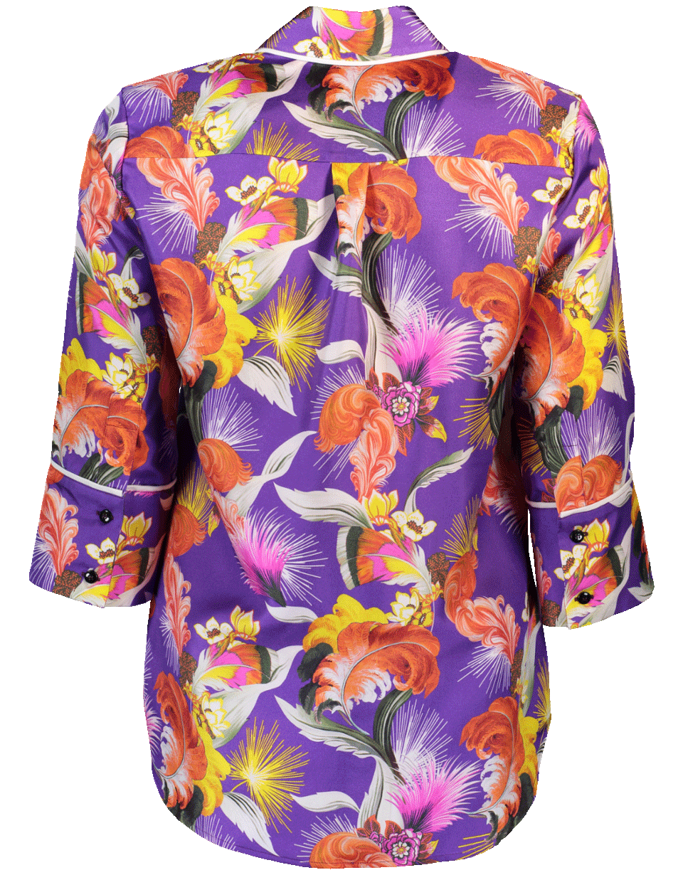 MARY KATRANTZOU-Rita Silk Twill Top-