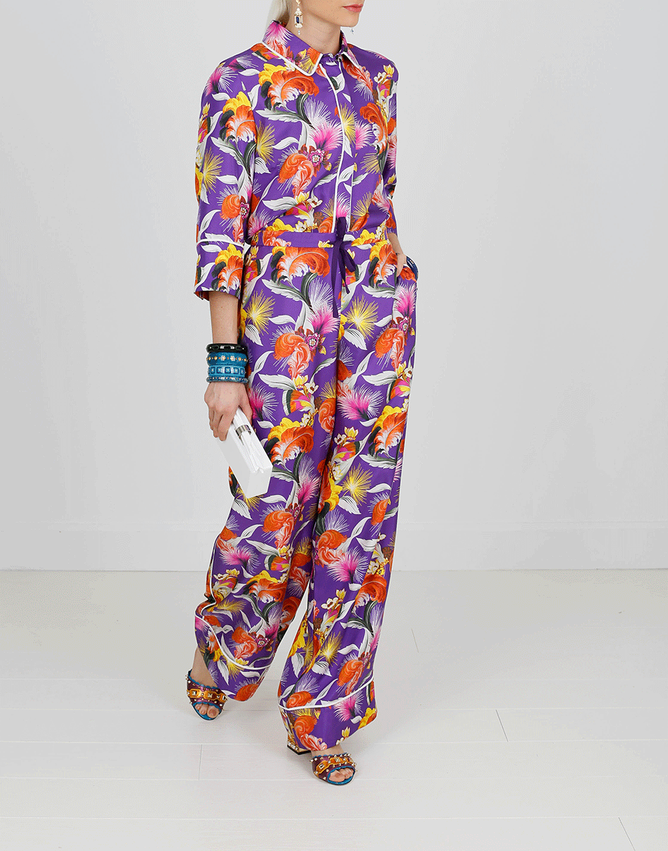MARY KATRANTZOU-Rita Silk Twill Top-