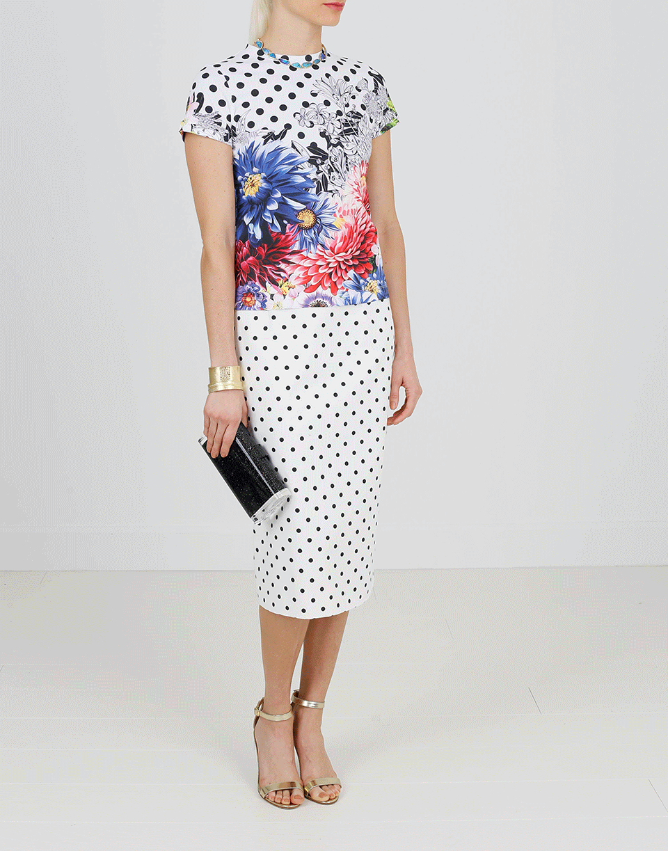 MARY KATRANTZOU-Sigma Polka Dot Pencil Skirt-