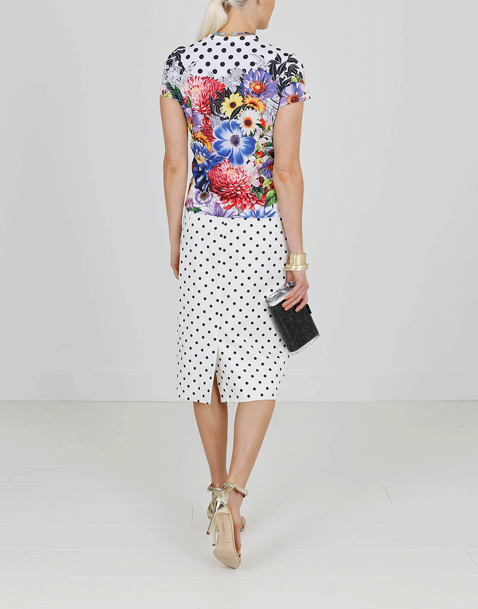 MARY KATRANTZOU-Sigma Polka Dot Pencil Skirt-