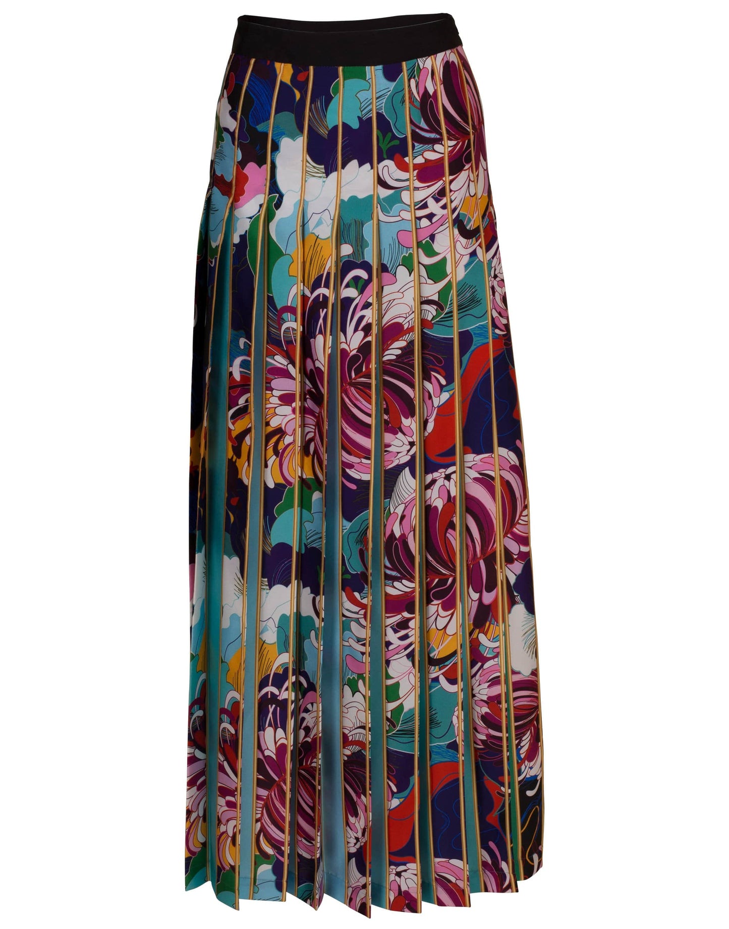 MARY KATRANTZOU-Long Baroque Floral Skirt-