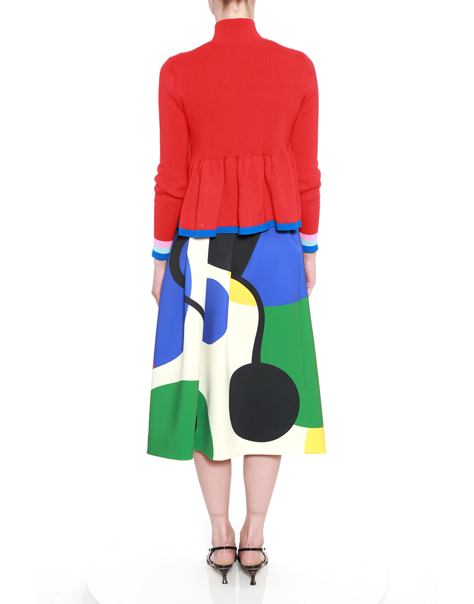 MARY KATRANTZOU-Print Bowels Skirt-ART
