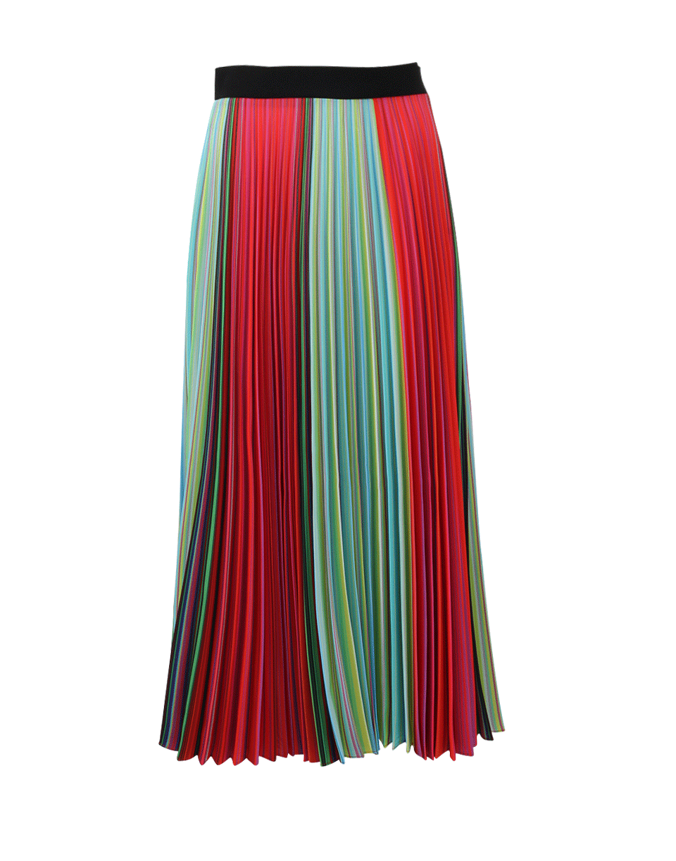 MARY KATRANTZOU-Pleated Stripe Skirt-