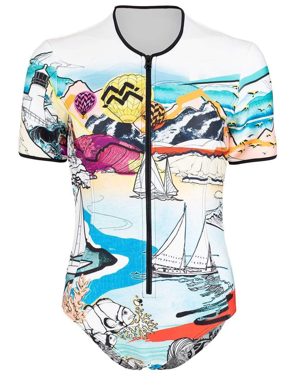 MARY KATRANTZOU-Paint By Number Mult Lago Di Garda Swimsuit-