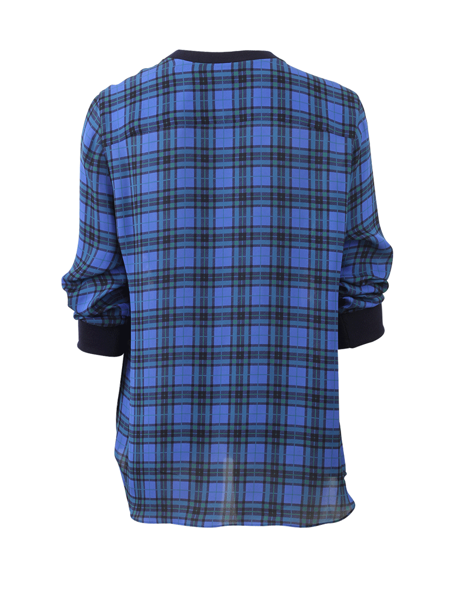 MARY KATRANTZOU-Plaid Silk Pullover-