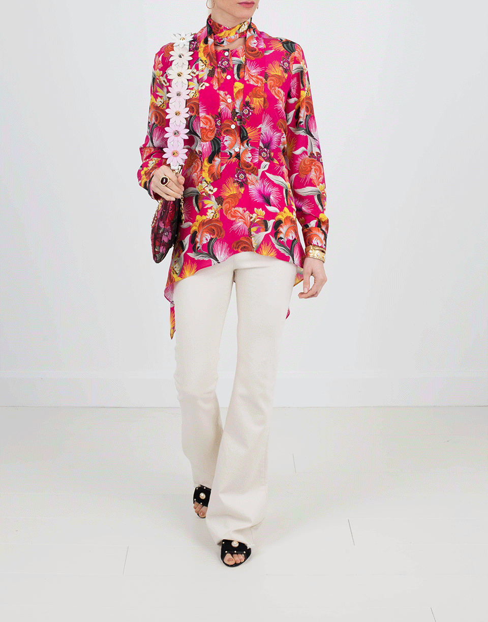 MARY KATRANTZOU-Hearts Fuschia Top-