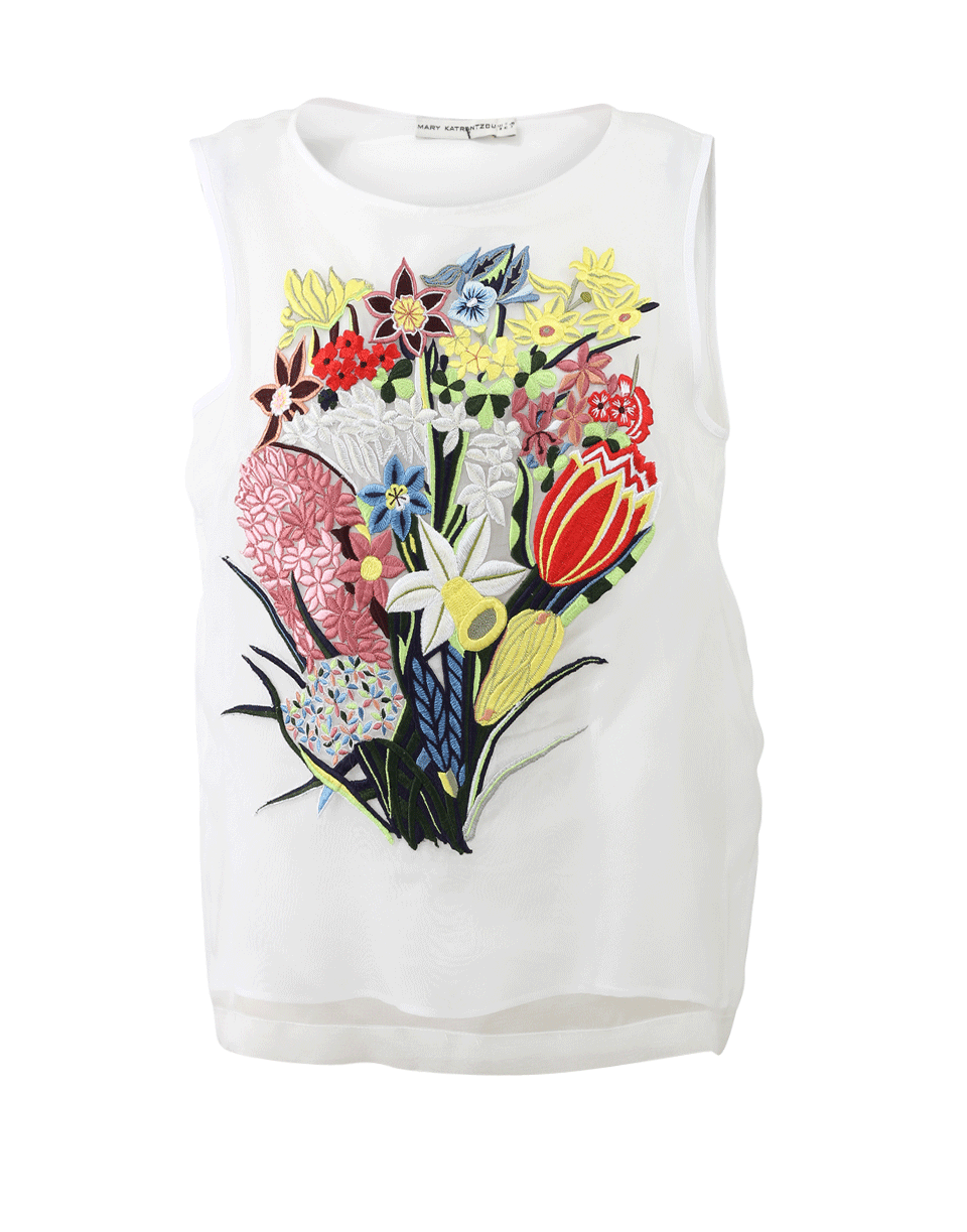 MARY KATRANTZOU-Sepack Embroidery Top-