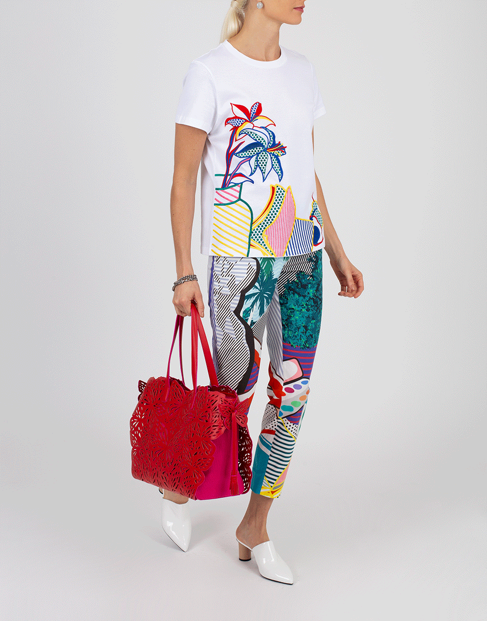 MARY KATRANTZOU-Iven Floral Embroidered T-Shirt-