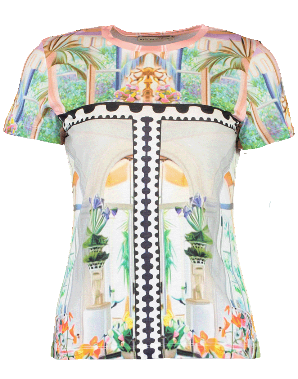 MARY KATRANTZOU-Print Jersey Ivan Tee-