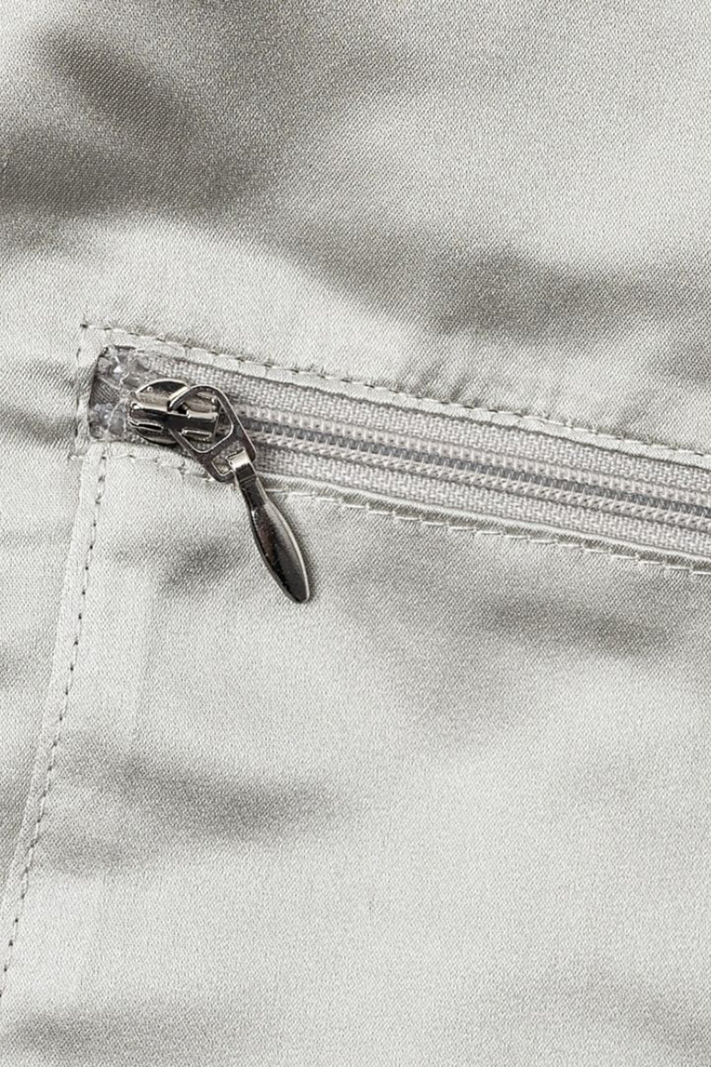 Nexus Satin Clutch - Silver-SILVER-HANDBAGCLUTCHES-MARY SMALLWOOD