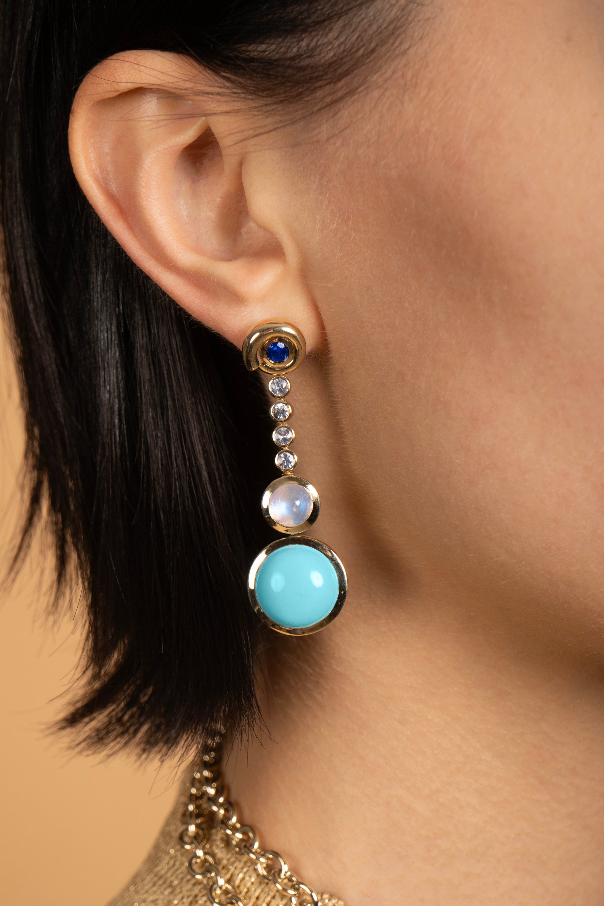 MASON & BOOKS-Aristotle Drop Earrings-YELLOW GOLD