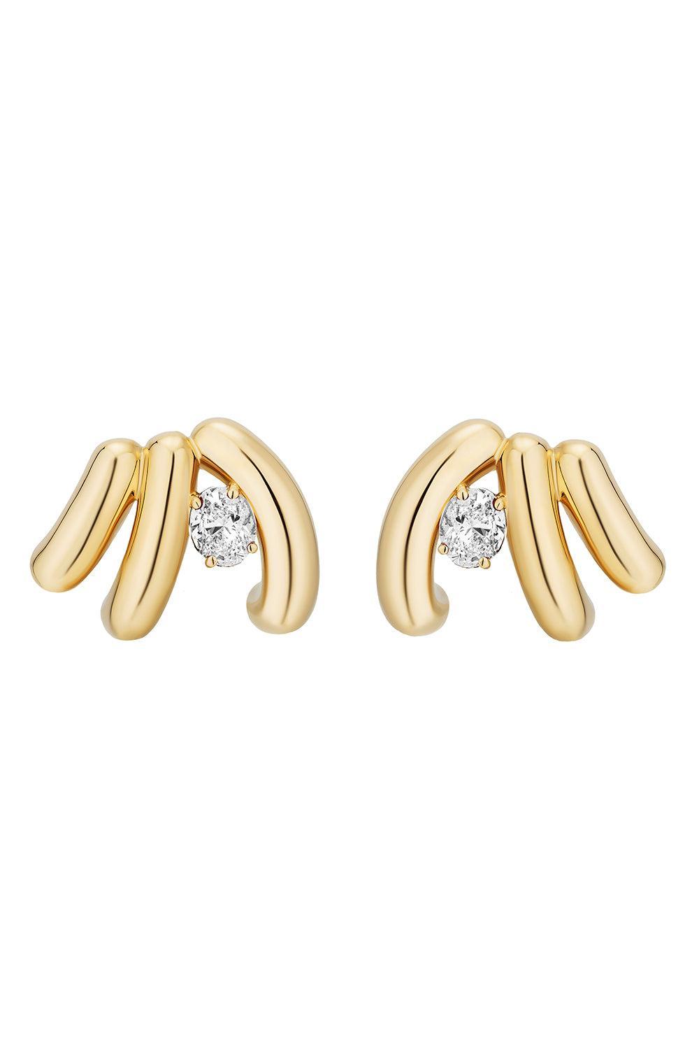 Diamond Siren Cove Climber Earrings-YELLOW GOLD-JEWELRYFINE JEWELEARRING-MASON & BOOKS