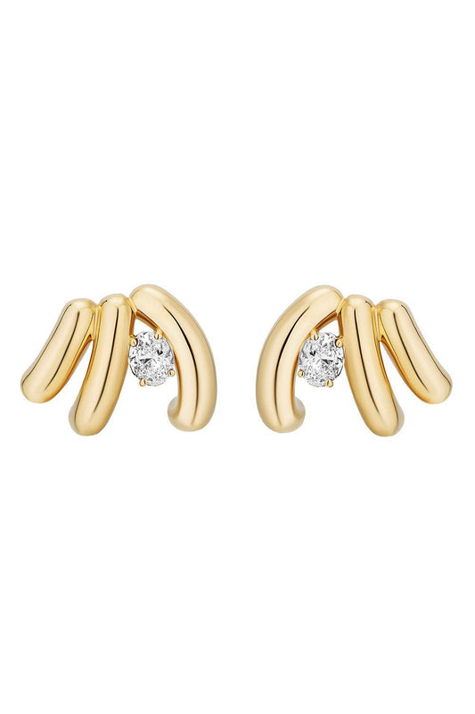 Diamond Siren Cove Climber Earrings-YELLOW GOLD-JEWELRYFINE JEWELEARRING-MASON & BOOKS