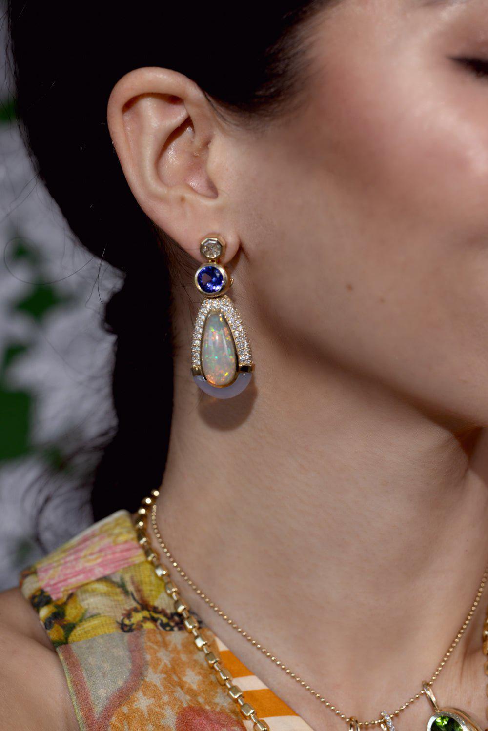 MASON & BOOKS-Drip Drop Earrings-YELLOW GOLD