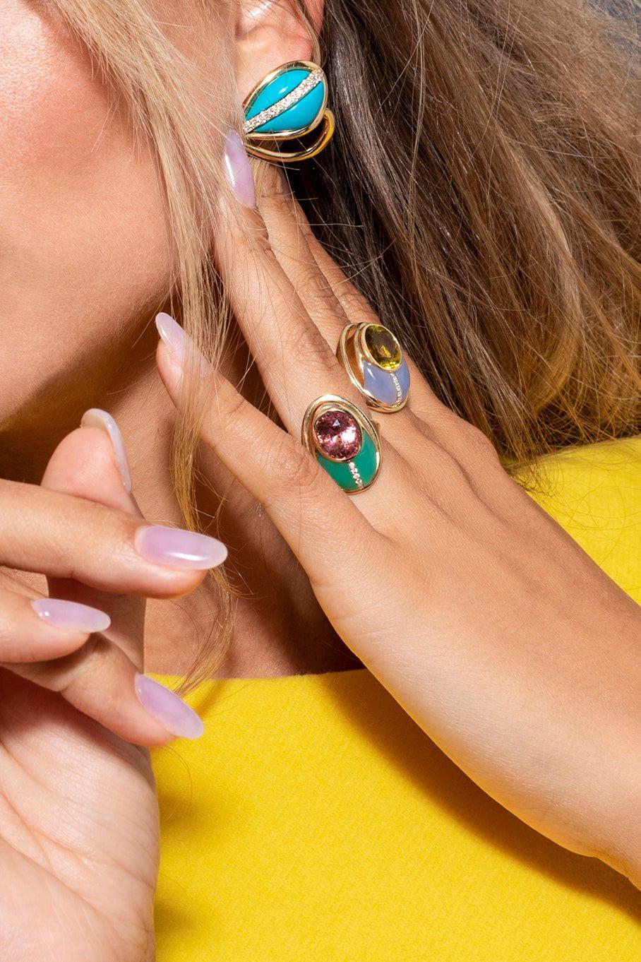 MASON & BOOKS-Mother's Love Earrings-YELLOW GOLD