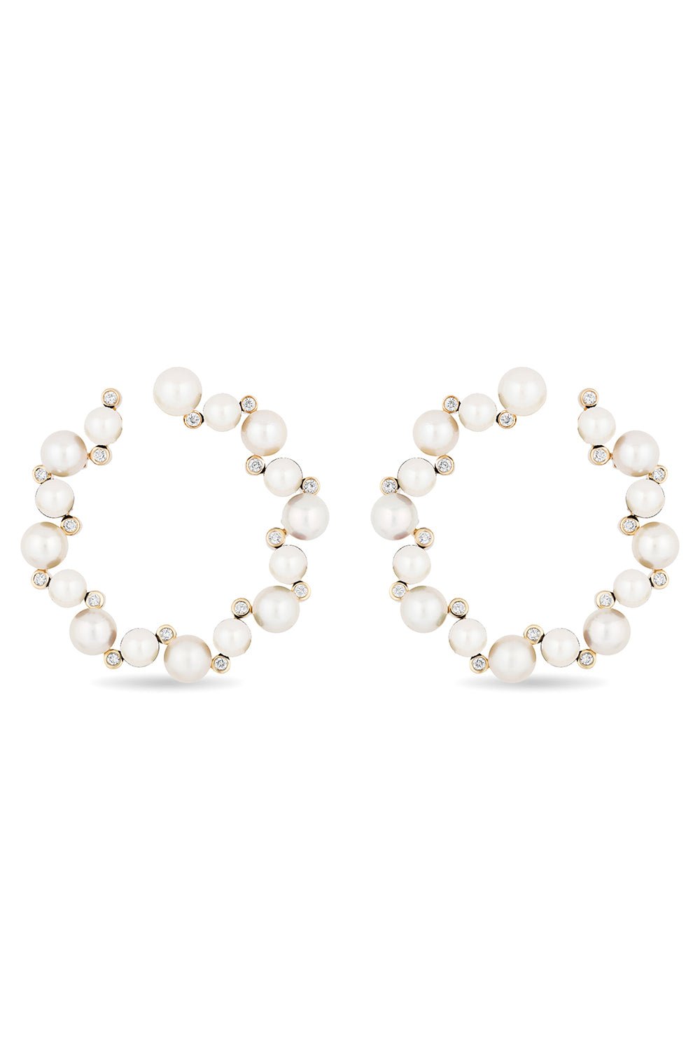 MASON & BOOKS-Scattered Love Hoops-YELLOW GOLD