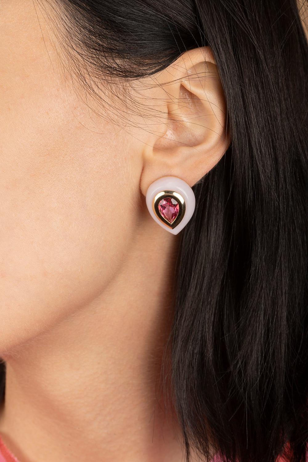 Topaz Adela Drip Drop Earrings-YELLOW GOLD-JEWELRYFINE JEWELEARRING-MASON & BOOKS
